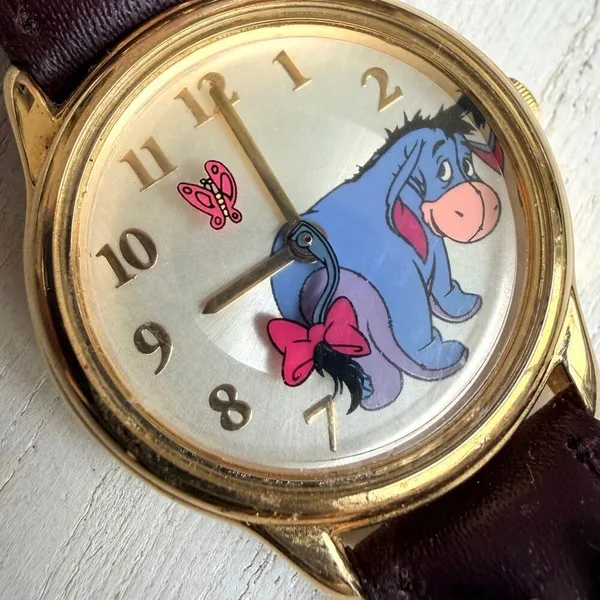 Disney Eeyore Animated Tail Watch Vintage SII Japan Winnie the Pooh Butterfly St - Image 4