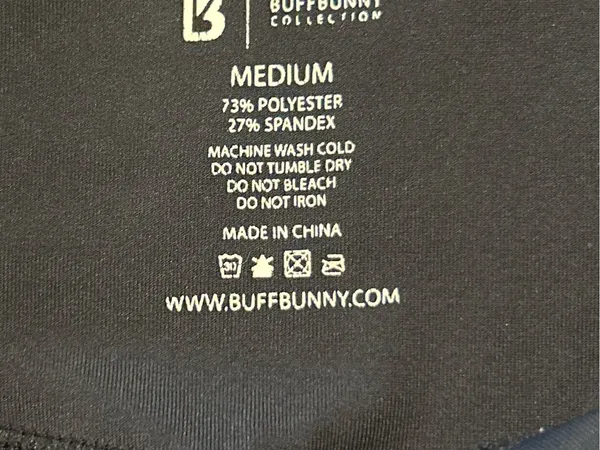 Buffbunny Collection High Rise Biker Shorts Black Perforated Side Panels Medium - Image 3