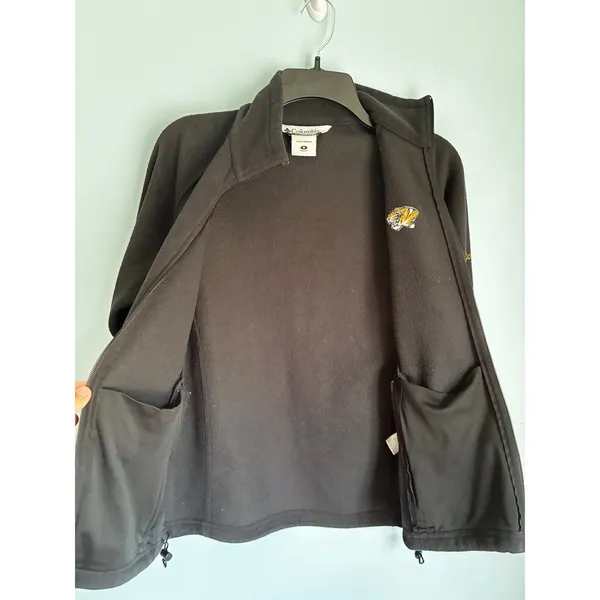 Columbia Mizzou Tigers Fleece Jacket Women’s Small Black Full Zip Embroidered - Image 9