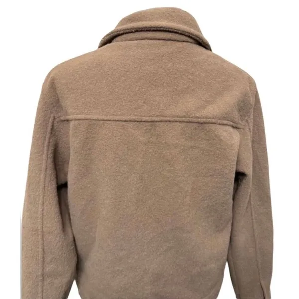 Joie Camel Mocha Moto Teddy Cropped Shacket Medium - Image 3