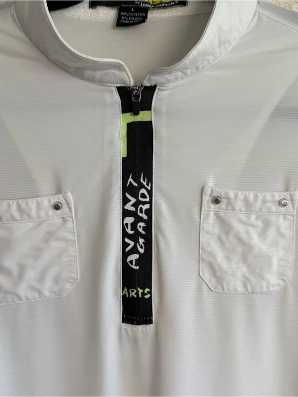 Sunsense by Jamie Sadock Women’s White Avande Garde Graphic Golf Top‎ Size Large - Image 4