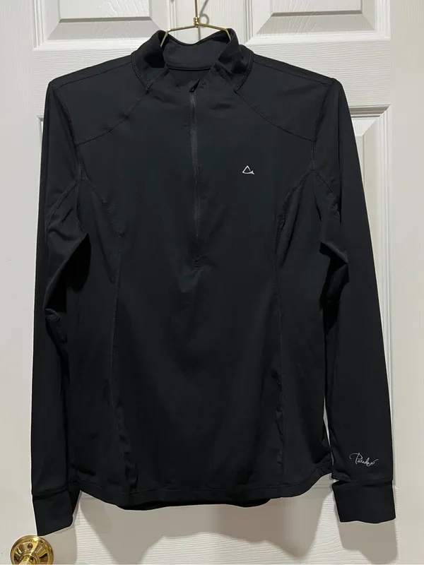 Paradox Women's Black Merino Blend Top Size Medium Long Sleeve With Thumbholes - Image 3