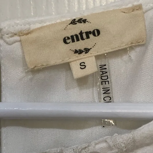 🛍️ Entro White Cotton Lace Dress Lined S - Image 3