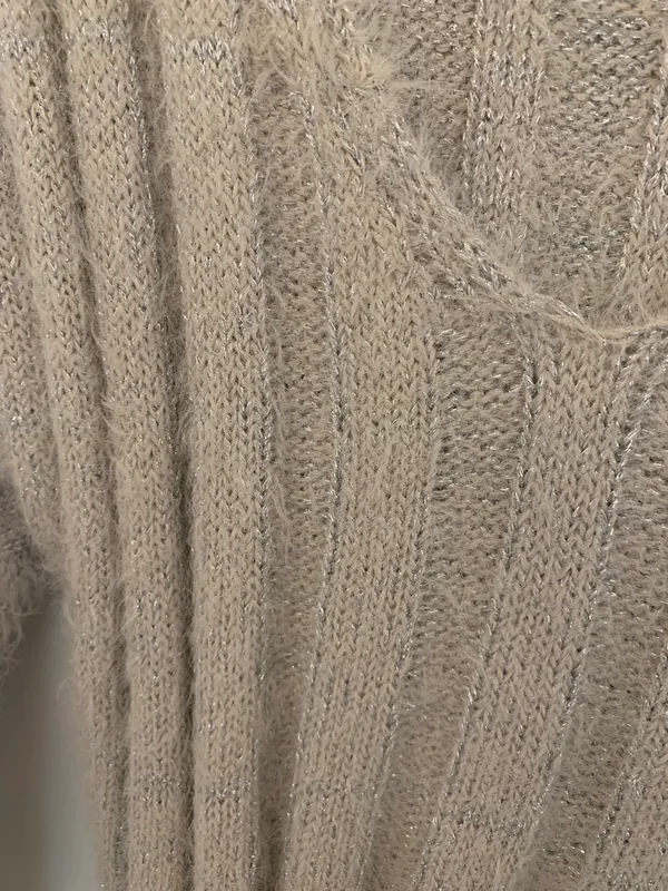 Sparkly Nude Cropped Sweater  - Image 2