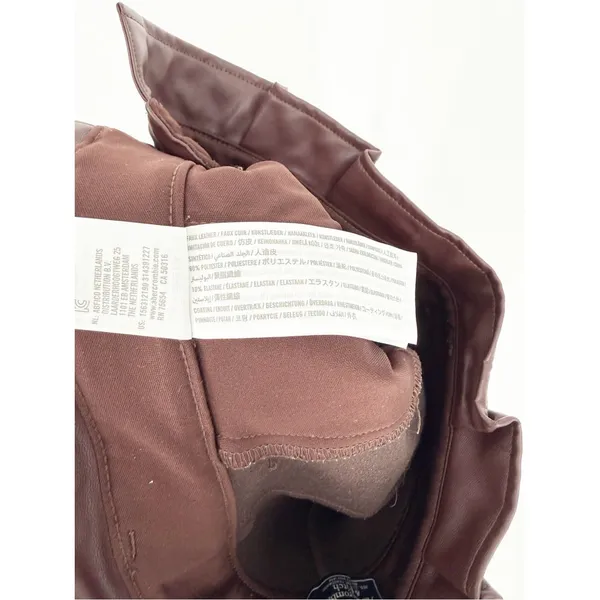 Abercrombie & Fitch Faux Leather Paperbag Waist Skinny Pants Women's S‎ Brown - Image 7