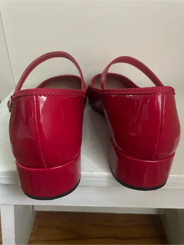 Madden Girl Red Patent Mary Jane Low Heel Pumps - Image 5