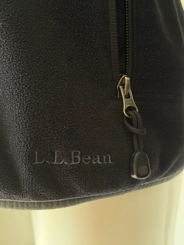 L.L. Bean Women’s Black Fleece Zip Jacket  - Image 3