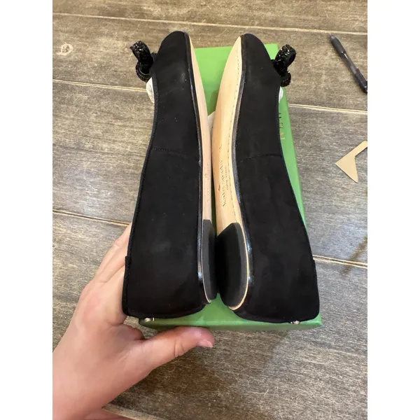 Kate Spade New York Women's Freya Ballet Flat Black Suede Women's‎ Size 7! - Image 10