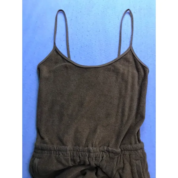 OFFLINE by Aerie Jumpsuit Women XS Brown Terry Cloth Wide Leg Loungewear - Image 5