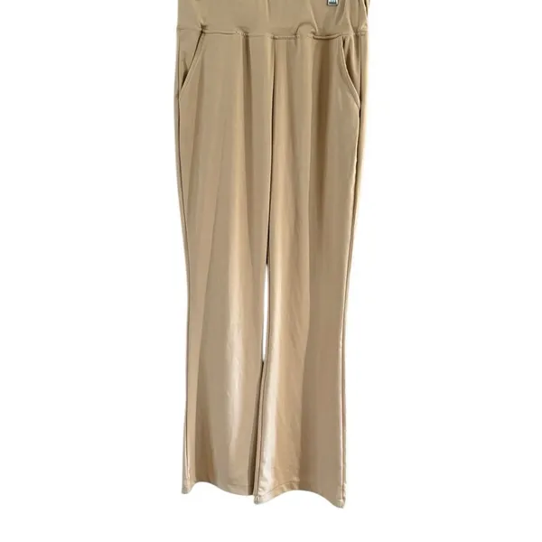 Tan Pants Side Pocket Elastic Waistband Medium - Image 2