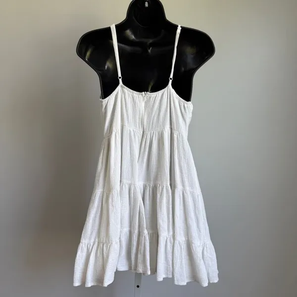 Princess Polly Boho Dainty Coastal Babydoll Ethereal Tiered Mini Dress‎ 10 White - Image 6