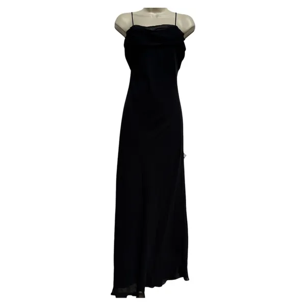 Betsy & Adam by Jas Lene Black Maxi dress Evening Gown Size 6 Petite - Image 2