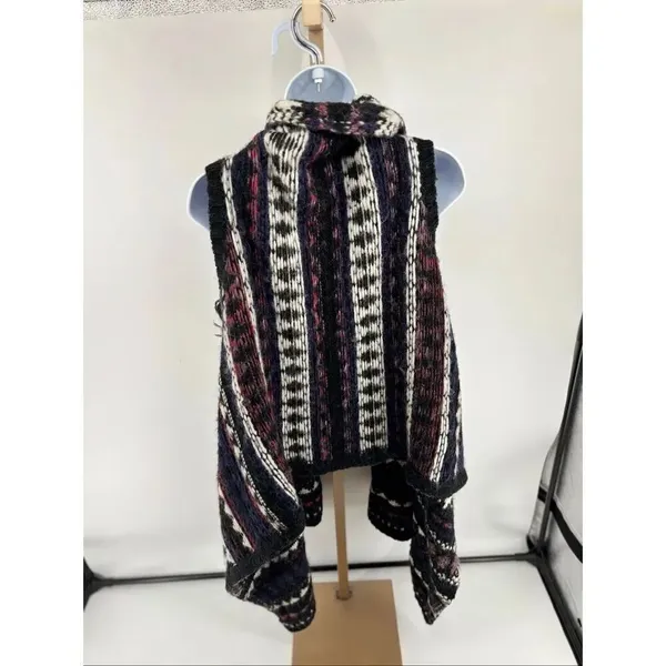LOFT Alpaca Wool Cardigan Sweater Vest Poncho Blanket Open Front Chunky XS/S - Image 9
