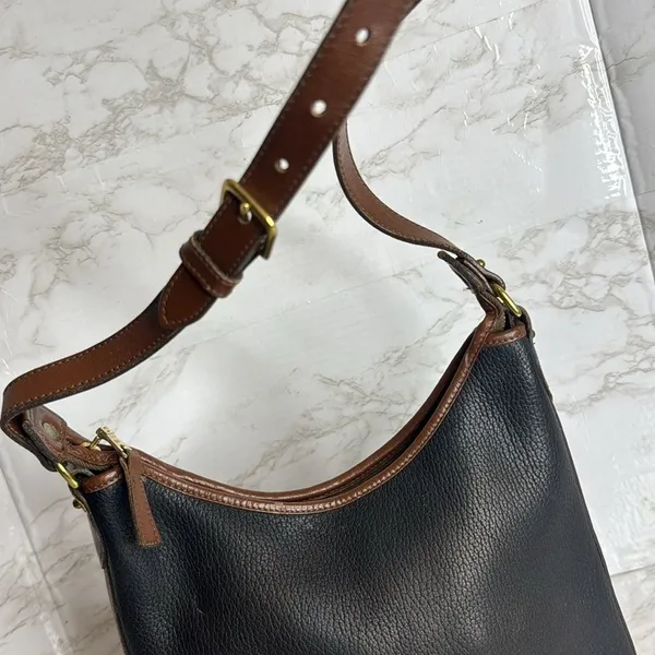 Vtg Dooney and Bourke Large Hobo‎ Black Leather Bag shoulder Purse - Image 11