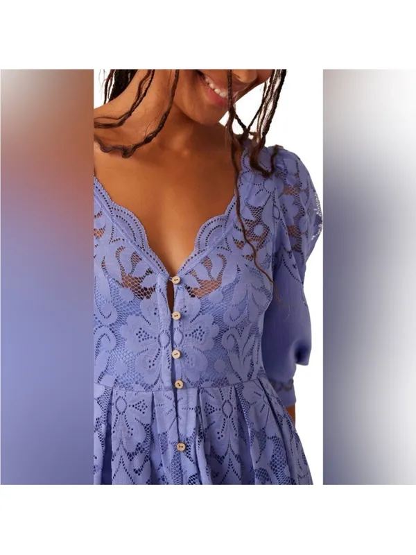 Free People Shadow Dance Midi Dress - Image 6