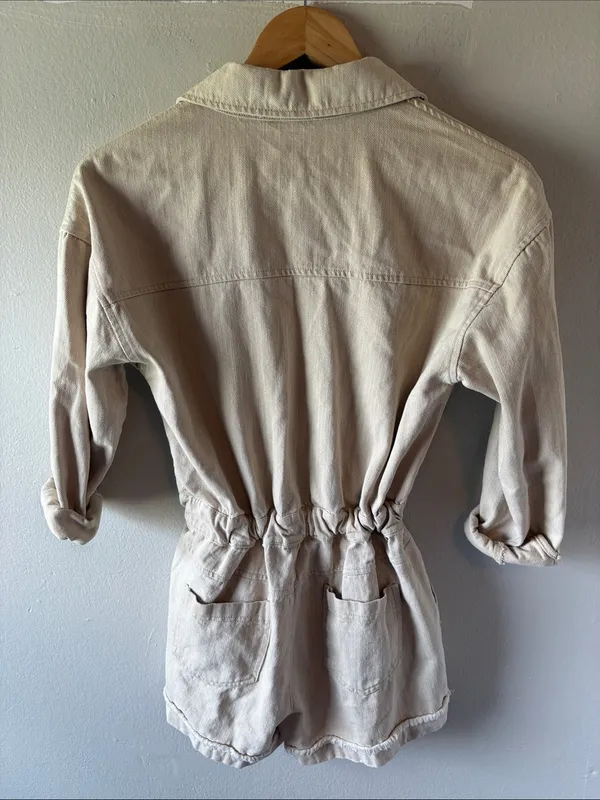 Sadie & Sage Cotton Denim Utility Romper - Image 5