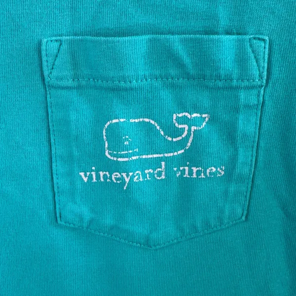 Vineyard Vines Whale L/S Logo Tee XXS Blue Green Cotton Graphic‎ Shirt Preppy - Image 9