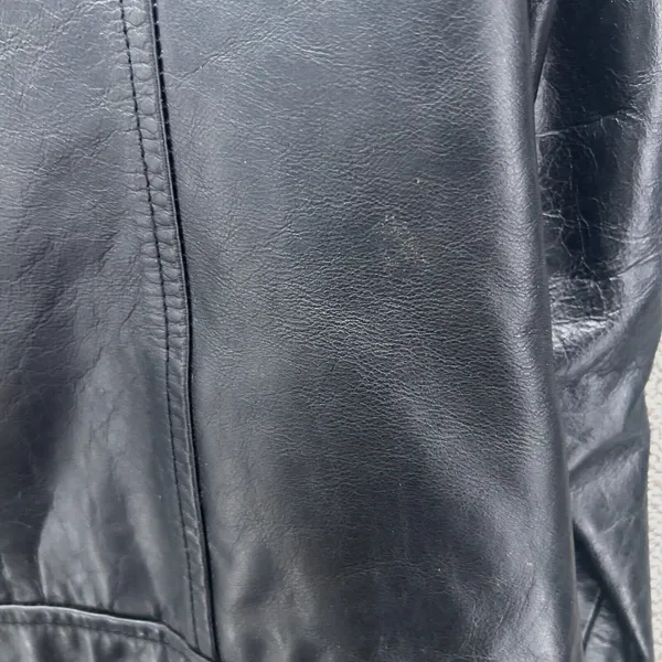 Old Navy Leather Moto Jacket‎ Black Large - Image 8
