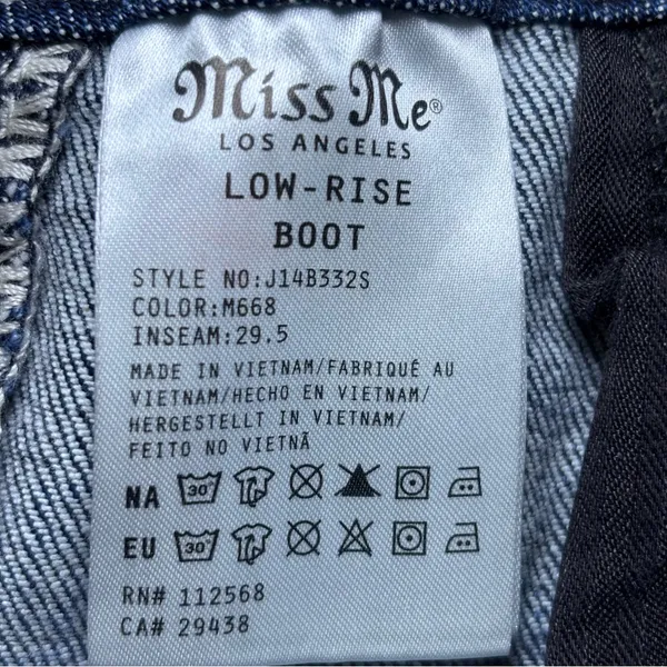 Miss Me Los Angeles Curvy Boot Cut Embellished Beaded Jeans Bling Size 27x29.5 - Image 14