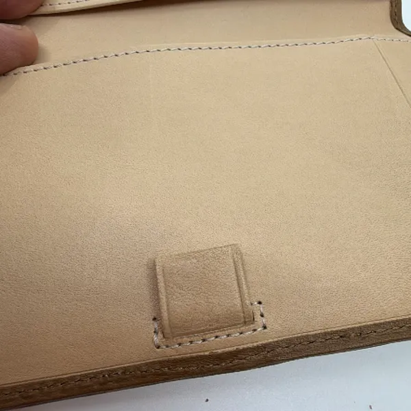 Coach Signature C Brown Canvas Leather Checkbook Cover - Image 5