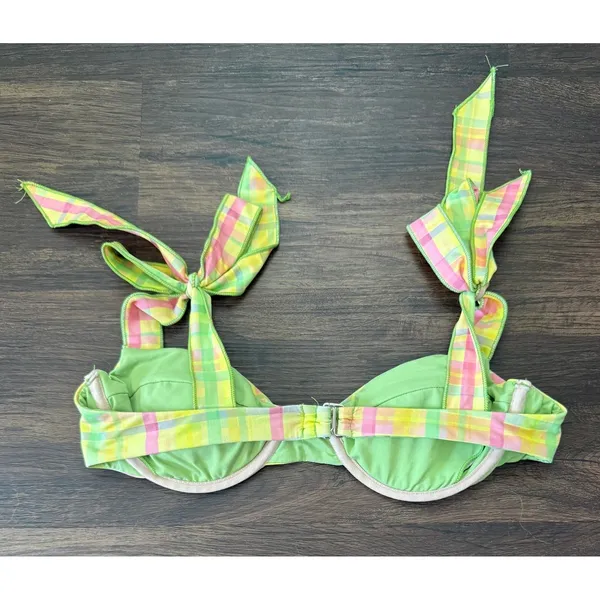 Dippin Daisy's Women's Pretty Plaid Underwire Tie‎ Strap Bikini Set Size Small - Image 5