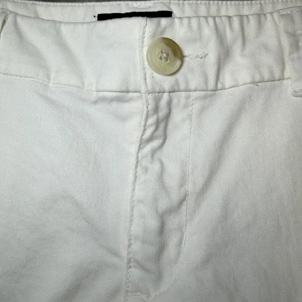 American Eagle Womens Size 12 White Midi Stretch Chino Shorts Summer Beach - Image 7