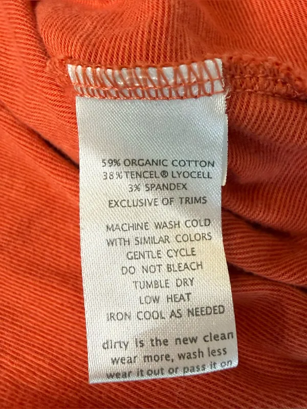 Toad & Co Rufflita II Tee Shirt Top Womens Medium Orange Organic Cotton Gorpcore - Image 6