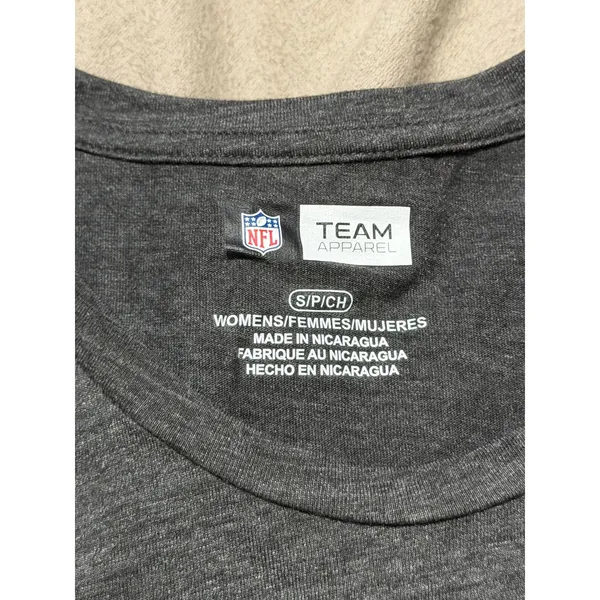 NFL Team Apparel Pittsburgh Steelers Womens Small Charcoal Graphic T-Shirt NWT - Image 3