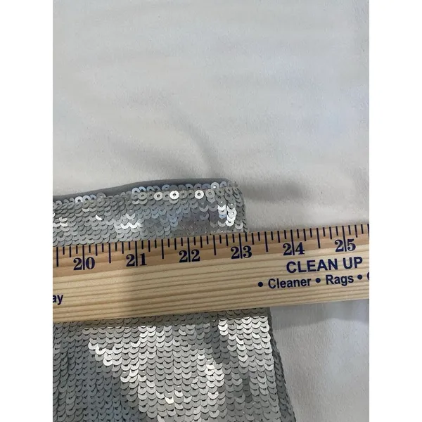 Future Collective silver sequin short skirt Size 2X. - Image 9