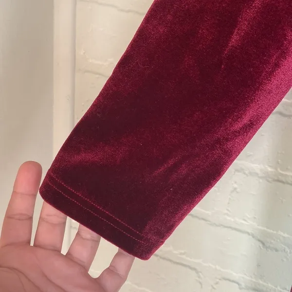 Velvet red dress plum ruched In front‎ left side 2xl stretch - Image 4