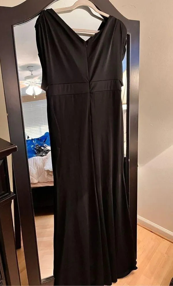 NEW V Neck Mermaid Bridesmaid Dress Formal Prom Party Gown XL - Image 2