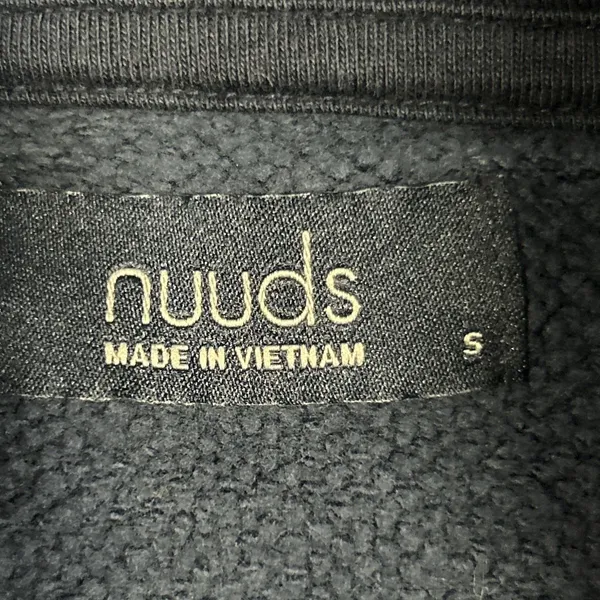 Nuuds Hoodie Womens Small Navy Blue Cropped Sweatshirt Lounge - Image 3