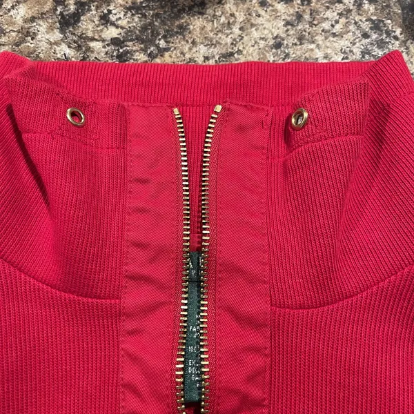 Lauren Ralph Lauren 1/4 Zip Crest Preppy Equestrian Country Club Red Size Large - Image 6