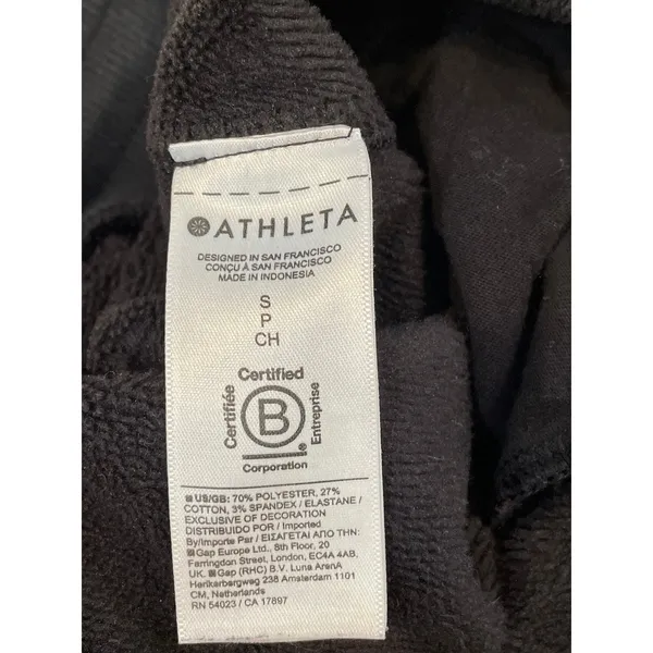 Athleta Sweatpants Size S Black Elastic Waist Drawstring - Image 10