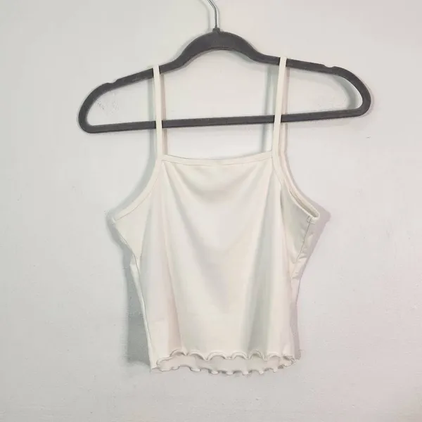 BP Ivory Cropped Tank Top Size Small Cream Tank Top NWT Simple Cami - Image 2