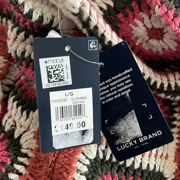 Lucky Brand Geo Crochet Cardigan Size L New w/Tag $149 - Image 12
