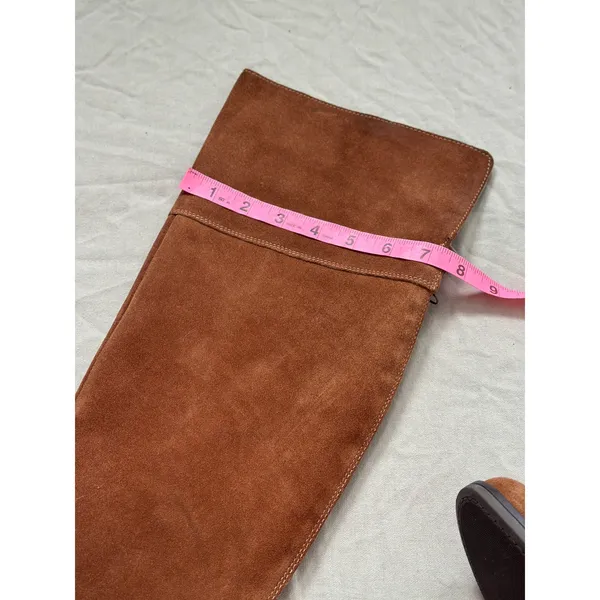 Vintage Y2K Sz7 Steve Madden Orabella Chestnut Genuine Suede Over-the-knee Boots - Image 6