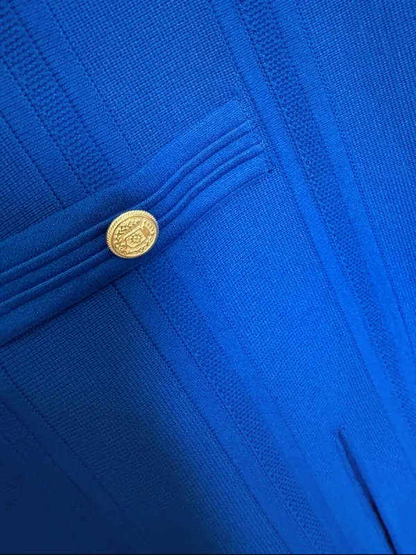 Zara Royal Blue Sleeveless Pleated Mini Dress - Image 7
