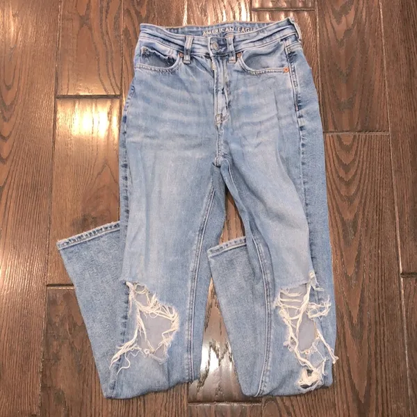 American eagle MOM jeans size 00 long distressed - Image 5