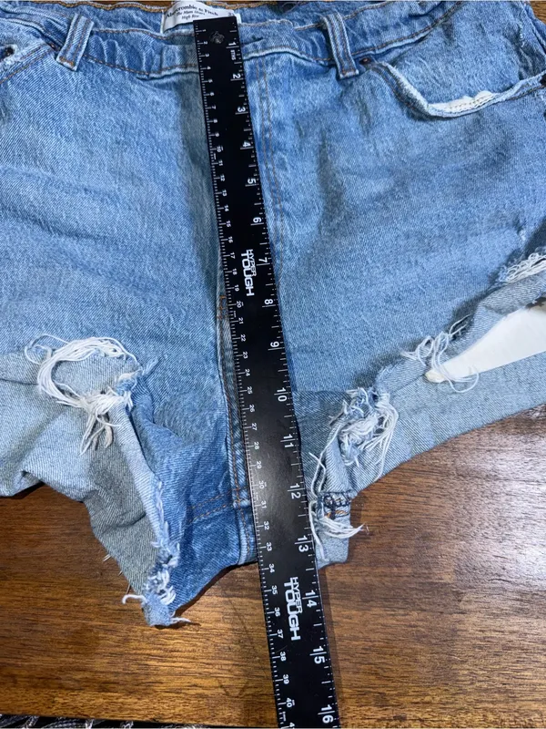 Abercrombie & Fitch Set of 2 High Rise‎ Mom Shorts Cut Off Boho Plus Size 16 - Image 9