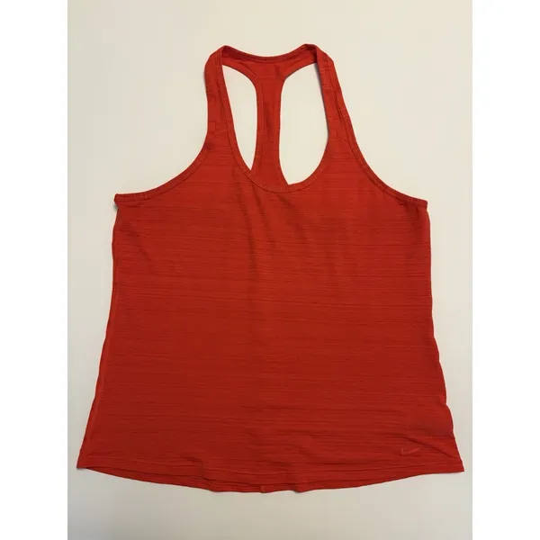 Nike Tank Top Womens Medium Orange/Red Racerback Athletic Workout Activewear - Image 2