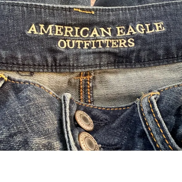 American Eagle Artist Flare Jeans Womens 6 Short Blue Excellent Super Stretch - Image 3