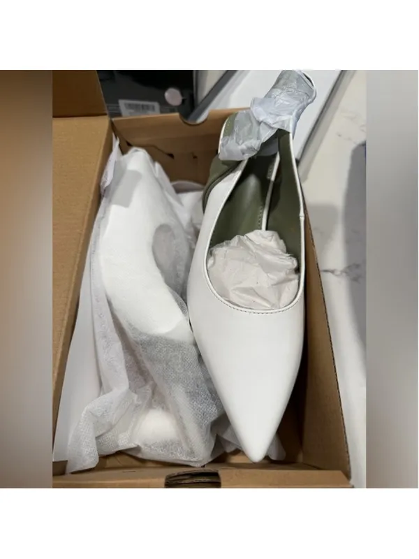 NEW Slingback Closed Pointed Toe Heels Bowknot Slip Dress Pumps 7.5 - Image 3