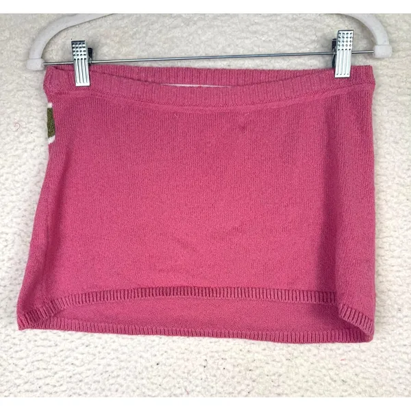 FP Beach Tube Top Womens Large Pink Striped Knit Beach‎ Stretch Casual Vacation - Image 2