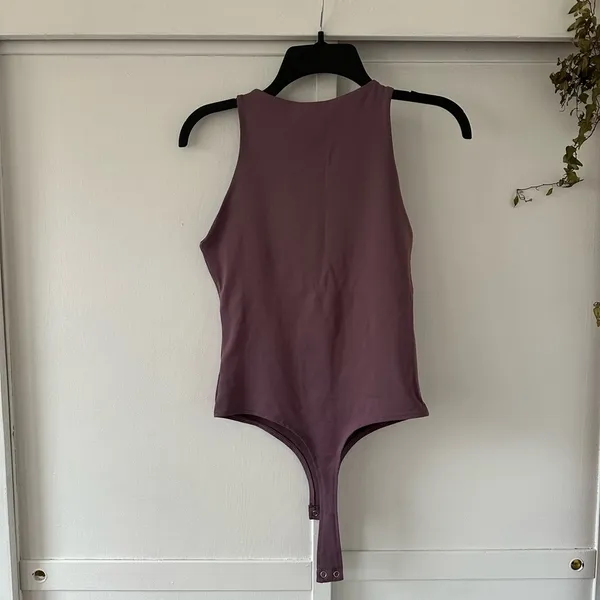 Double Lined Purple Body Suit • size small - Image 4
