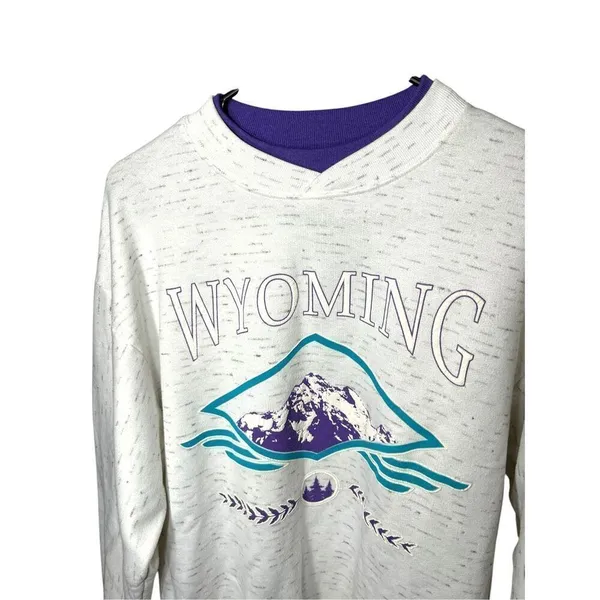 Vintage Prairie Mountain Wyoming Crewneck sweatshirt Size M‎ - Image 2