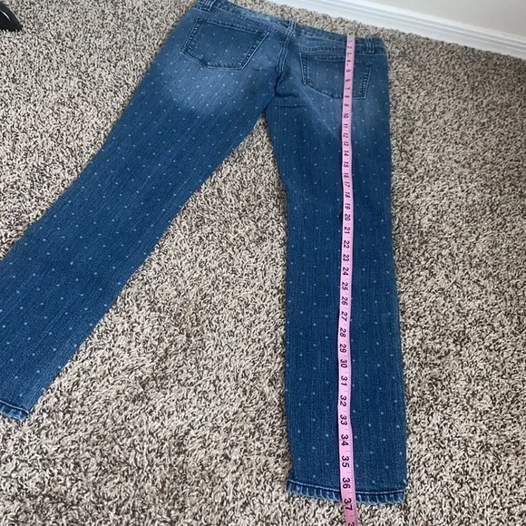 5/$30 🎈 Merona womens Polka dot skinny jeans size 2 - Image 7