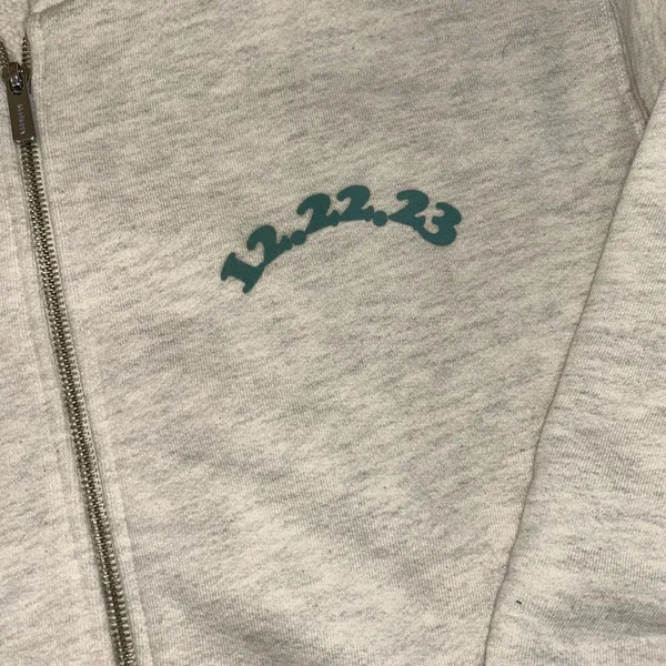 Madhappy Oatmeal Custom Meghan Trainor Full Zip Hoodie - Image 3