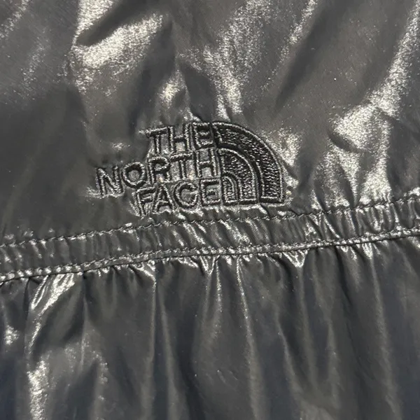 The North Face Hide away hoodie Woman's Black Shiny Windbreaker Full‎ Zip Small - Image 8