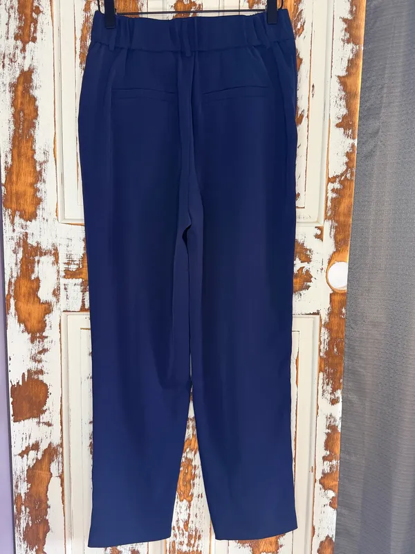 Halara High-Waisted Trouser Pants Size XS Navy Casual Lightweight Coastal Chic - Image 2